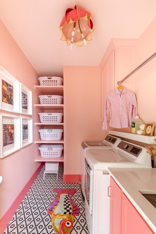1400 Linden Ave, Nashville, TN 37212 - laundry room featuring cabinet space and separate washer and dryer