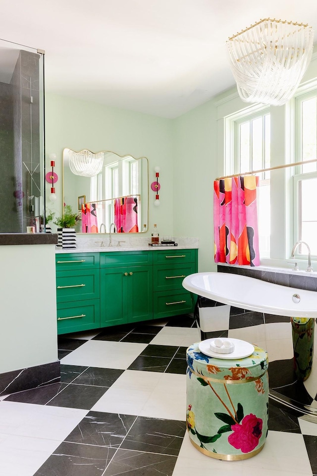 1400 Linden Ave, Nashville, TN 37212 - bathroom with a freestanding tub and vanity