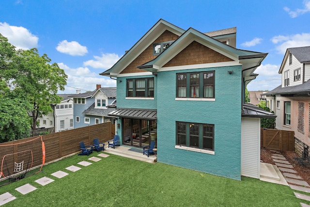 1400 Linden Ave, Nashville, TN 37212 - rear view of house with a patio and brick siding