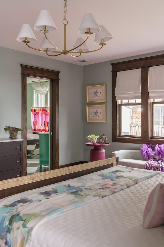 1400 Linden Ave, Nashville, TN 37212 - bedroom with a chandelier