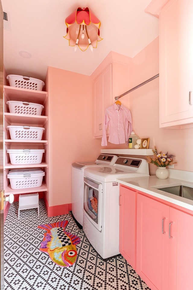 1400 Linden Ave, Nashville, TN 37212 - washroom with cabinet space and separate washer and dryer