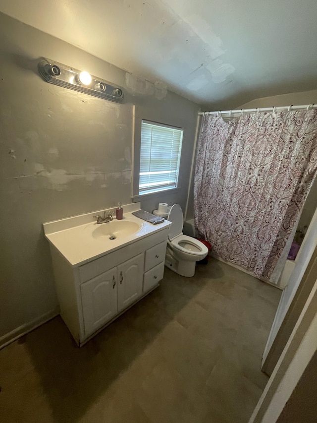 2034 Tennessee St, Westpoint, TN 38486 - full bath with vanity, toilet, and shower / bath combination with curtain