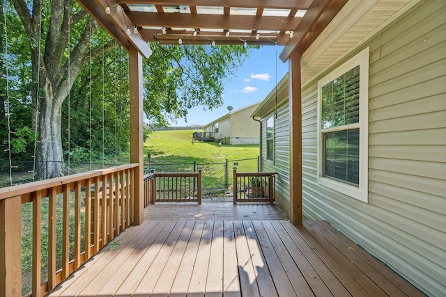2408 Cantor Way, Spring Hill, TN 37174 - wooden terrace featuring a yard and a pergola