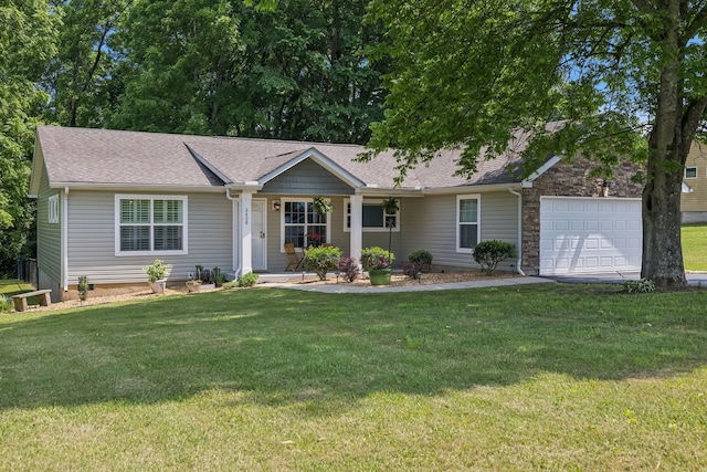 2408 Cantor Way, Spring Hill, TN 37174 - single story home featuring an attached garage, a front lawn, and a shingled roof
