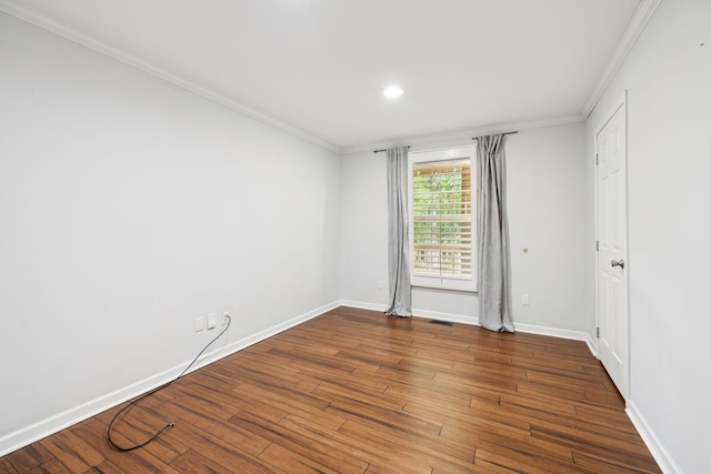 2408 Cantor Way, Spring Hill, TN 37174 - spare room featuring crown molding, wood finished floors, baseboards, and recessed lighting