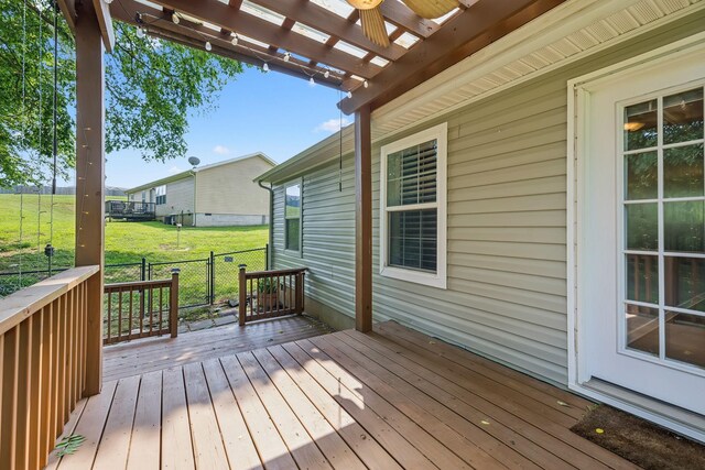 2408 Cantor Way, Spring Hill, TN 37174 - wooden terrace featuring a pergola