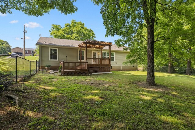 2408 Cantor Way, Spring Hill, TN 37174 - rear view of property featuring a pergola and a wooden deck