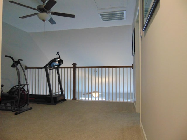 1920 Alysheba Run, Murfreesboro, TN 37128 - workout area with carpet and ceiling fan
