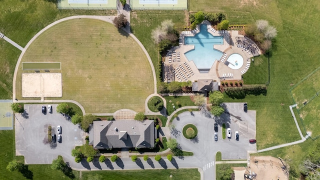 3448 Colebrook Dr, Thompsons Station, TN 37179 - aerial view of a pool