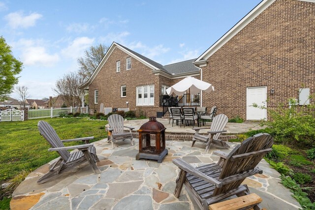 3448 Colebrook Dr, Thompsons Station, TN 37179 - view of patio featuring a fire pit