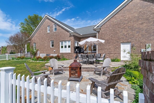 3448 Colebrook Dr, Thompsons Station, TN 37179 - view of patio / terrace with an outdoor fire pit