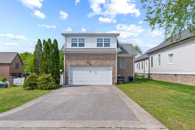 3448 Colebrook Dr, Thompsons Station, TN 37179 - traditional home featuring a garage, brick siding, a front yard, and driveway