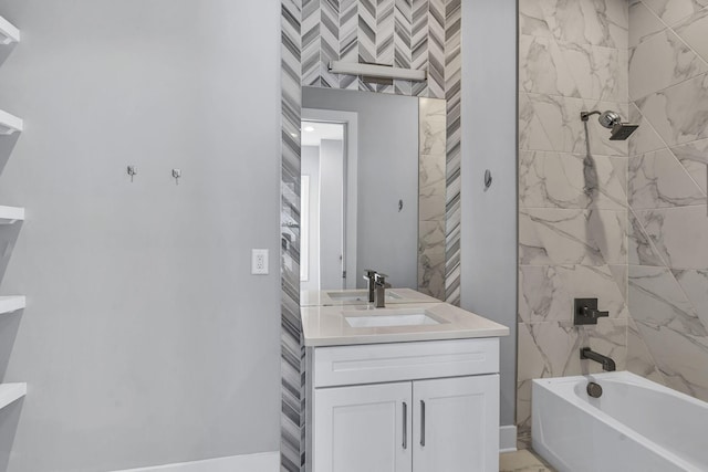 525 31st Ave N Unit A, Nashville, TN 37209 - bathroom featuring vanity and shower / washtub combination