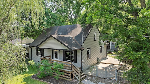 2614 Flamingo Dr, Nashville, TN 37207 - view of front of home featuring roof with shingles, a gate, and a porch