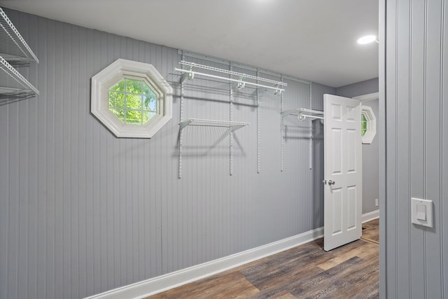 2614 Flamingo Dr, Nashville, TN 37207 - walk in closet featuring dark wood-style floors