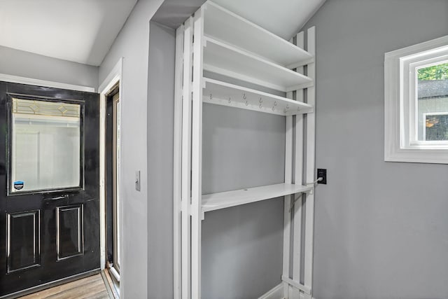 2614 Flamingo Dr, Nashville, TN 37207 - doorway to outside featuring wood finished floors