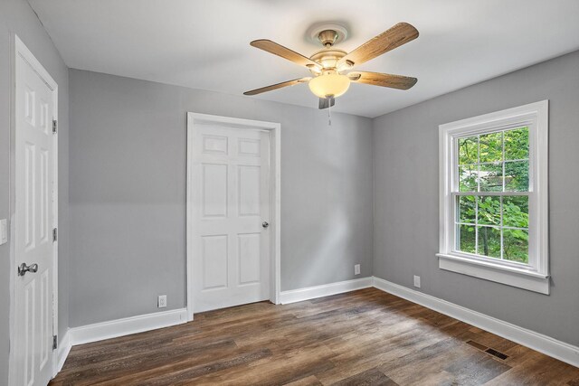 2614 Flamingo Dr, Nashville, TN 37207 - unfurnished bedroom featuring wood finished floors, baseboards, and ceiling fan