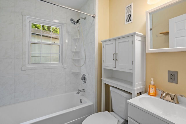 2614 Flamingo Dr, Nashville, TN 37207 - bathroom with shower / bathtub combination, toilet, and vanity