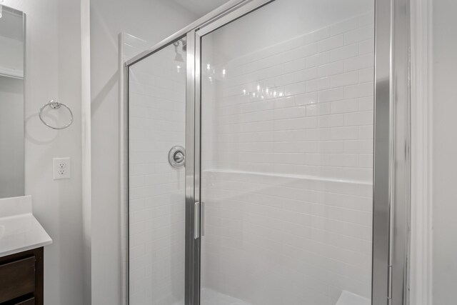 2206 Melk Ln, Columbia, TN 38401 - bathroom featuring vanity and a shower stall