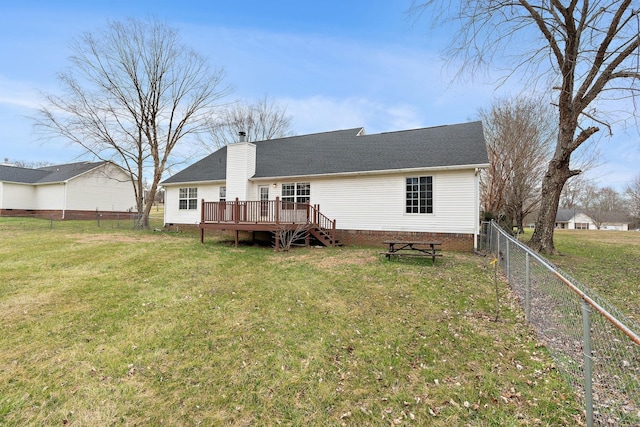 3609 Chunn Valley Dr, Spring Hill, TN 37174 - back of house with a wooden deck and a chimney