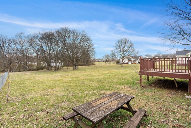 3609 Chunn Valley Dr, Spring Hill, TN 37174 - view of yard with a wooden deck
