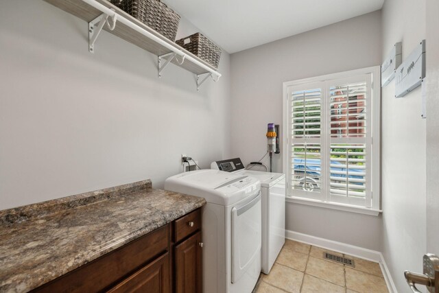 1926 Cliffview Ct, Murfreesboro, TN 37128 - washroom with independent washer and dryer, baseboards, and light tile patterned floors