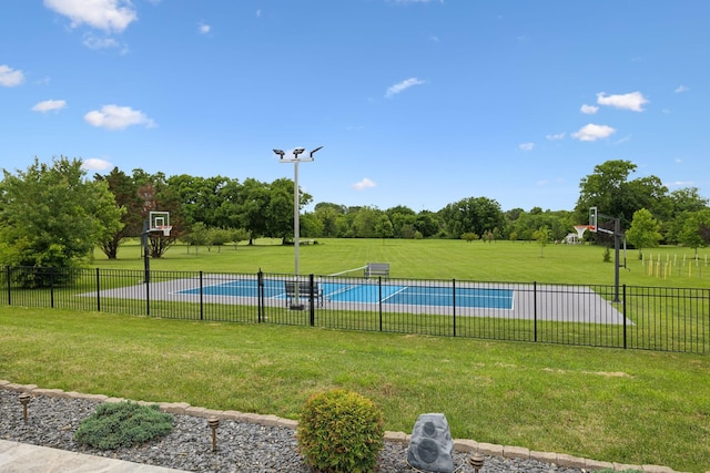 1926 Cliffview Ct, Murfreesboro, TN 37128 - view of sport court with basketball hoop and view of wooded area