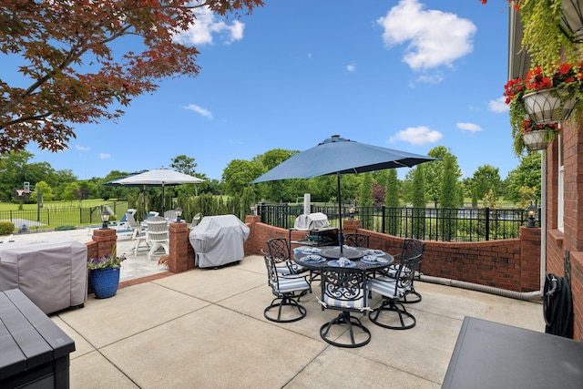 1926 Cliffview Ct, Murfreesboro, TN 37128 - view of patio / terrace with outdoor dining area and a grill