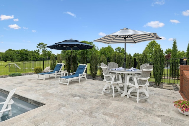 1926 Cliffview Ct, Murfreesboro, TN 37128 - view of patio with outdoor dining space and view of scattered trees