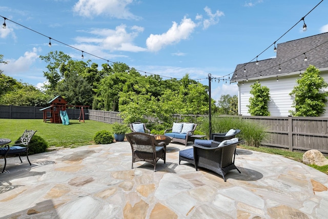 1577 Westhaven Blvd, Franklin, TN 37064 - view of patio featuring an outdoor living space and a playground