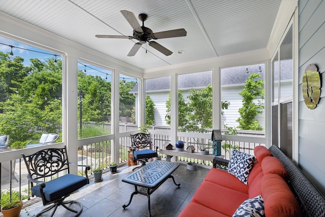 1577 Westhaven Blvd, Franklin, TN 37064 - sunroom with ceiling fan
