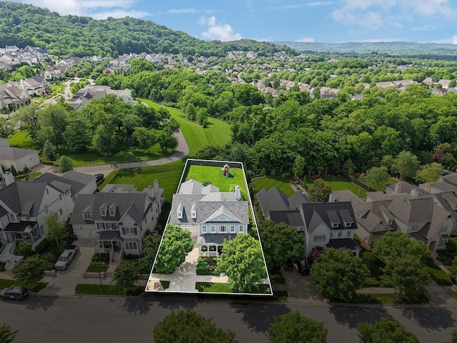 1577 Westhaven Blvd, Franklin, TN 37064 - aerial perspective of suburban area with property boundaries highlighted