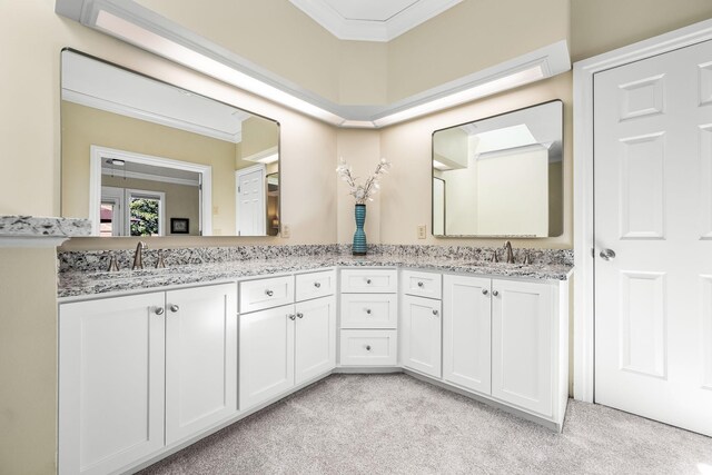 100 Carriage Way, Hendersonville, TN 37075 - full bath with double vanity, ornamental molding, and carpet