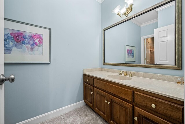 100 Carriage Way, Hendersonville, TN 37075 - bathroom with ornamental molding, vanity, and baseboards