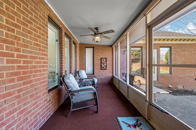 100 Carriage Way, Hendersonville, TN 37075 - sunroom / solarium featuring a ceiling fan and healthy amount of natural light