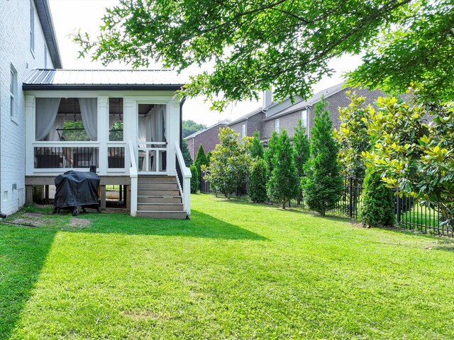 3005 Langston Pl, Spring Hill, TN 37174 - view of yard featuring a sunroom