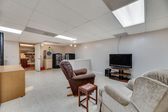 239 Henry Bayless Rd, Ardmore, TN 38449 - living room with a drop ceiling and light floors