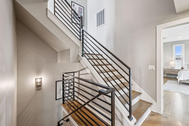 954 Russell St, Nashville, TN 37206 - stairway featuring wood finished floors