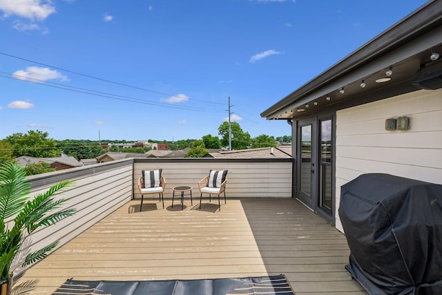 954 Russell St, Nashville, TN 37206 - wooden terrace with grilling area