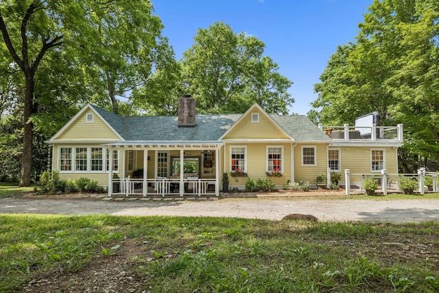 4235 Columbia Pike, Franklin, TN 37064 - rear view of house featuring a chimney and a shingled roof