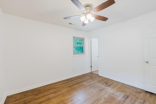 109 Hobbs Dr, Columbia, TN 38401 - spare room with wood finished floors, baseboards, and ceiling fan