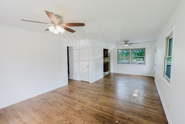 109 Hobbs Dr, Columbia, TN 38401 - spare room featuring a ceiling fan, wood finished floors, and baseboards