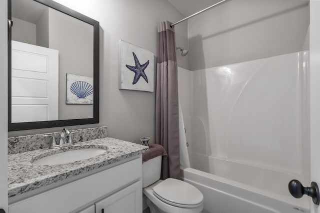 1021 Eljie Rd, Cumberland Furnace, TN 37051 - full bath featuring vanity, shower / bathtub combination with curtain, and toilet