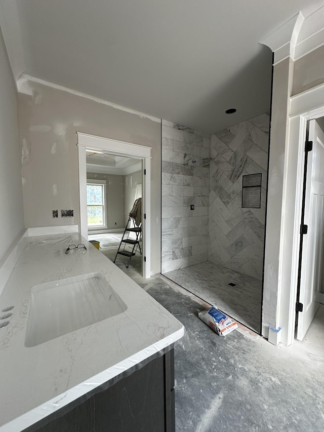 887 Ovoca Lake Rd, Tullahoma, TN 37388 - full bathroom with a walk in shower and a sink