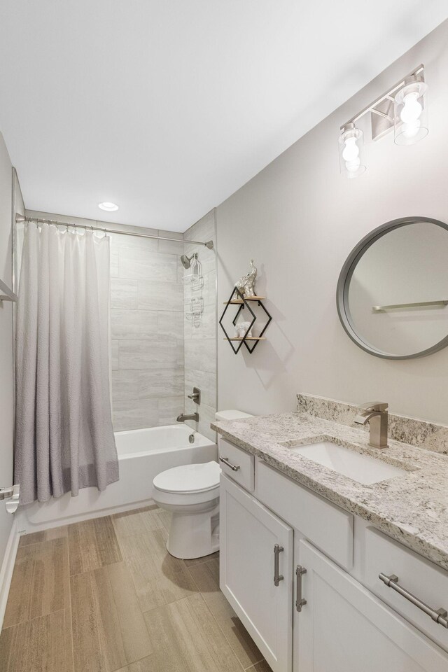 5124 Southfork Blvd, Old Hickory, TN 37138 - full bathroom with vanity, shower / tub combo, and toilet