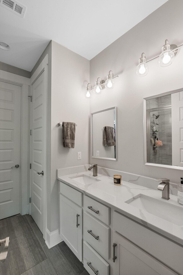 5124 Southfork Blvd, Old Hickory, TN 37138 - bathroom with double vanity and tiled shower