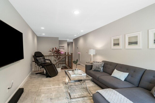 5124 Southfork Blvd, Old Hickory, TN 37138 - living area with baseboards, recessed lighting, and carpet floors