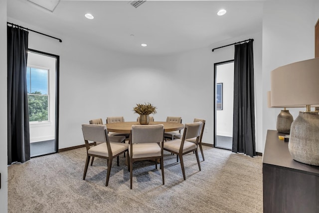 7428 Dodd Retreat Ct, Hermitage, TN 37076 - dining area featuring recessed lighting, baseboards, and light carpet