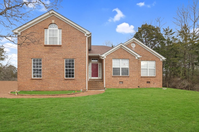 304 Baronswood Dr, Nolensville, TN 37135 - traditional-style house with brick siding, a front lawn, and crawl space