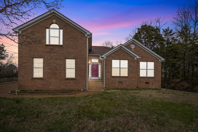 304 Baronswood Dr, Nolensville, TN 37135 - traditional-style house with brick siding, a lawn, and entry steps
